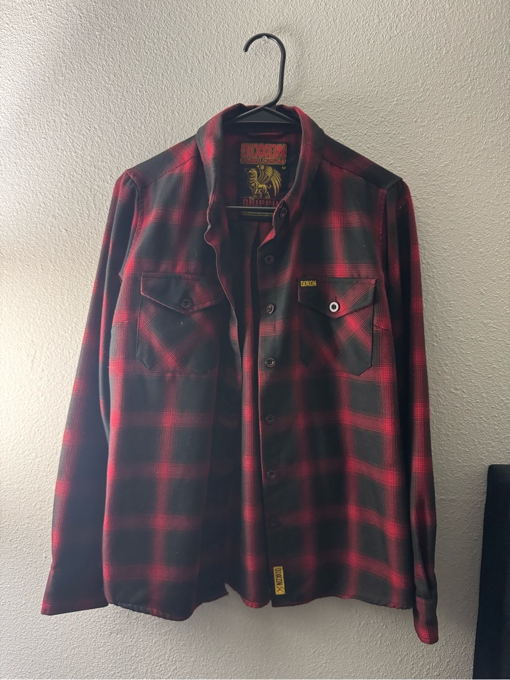 DIXXON Red and Black Plaid Flannel Shirt